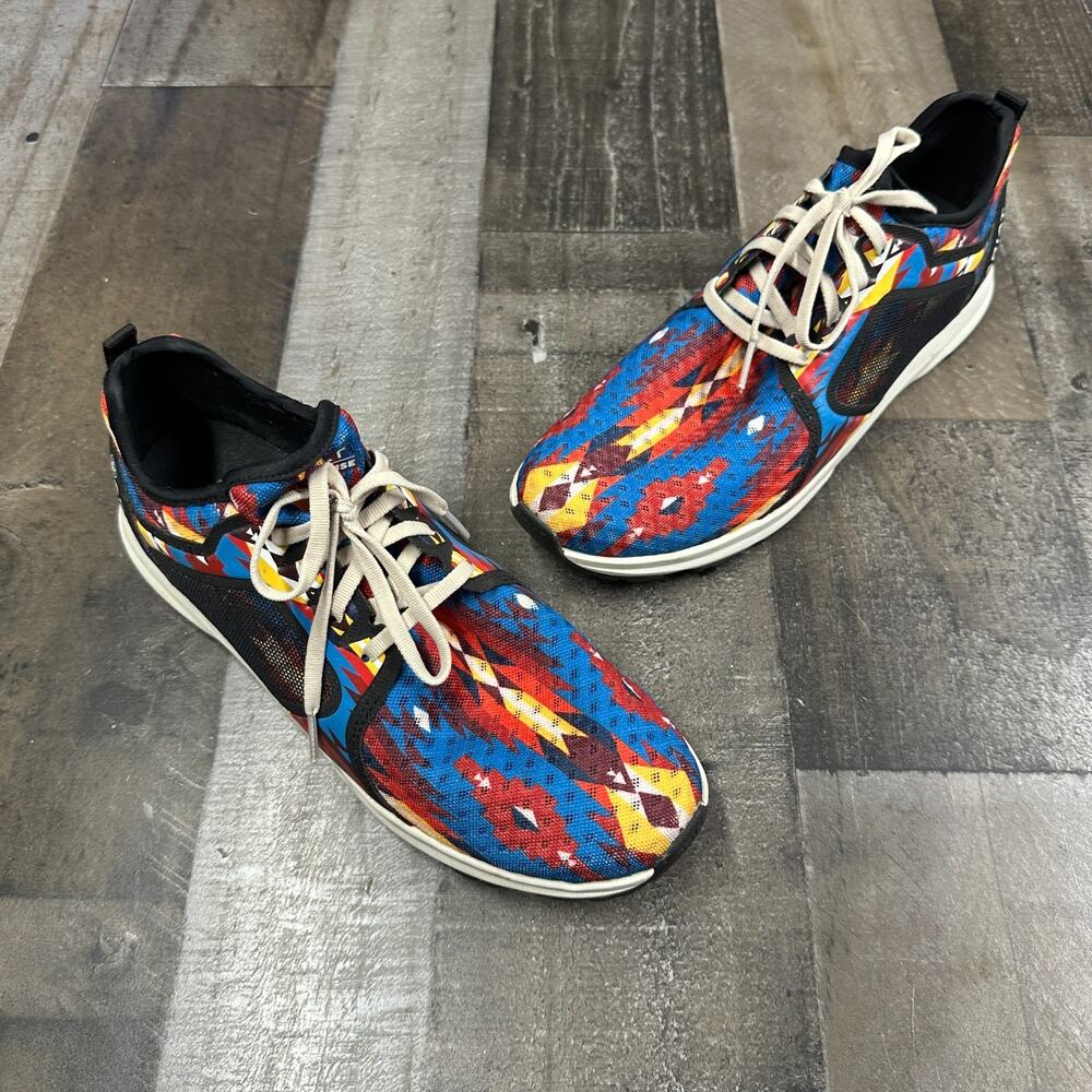 Ariat Women's Fuse Blue Aztec Print Casual Lace-Up Sneaker -10039083 Size 10B